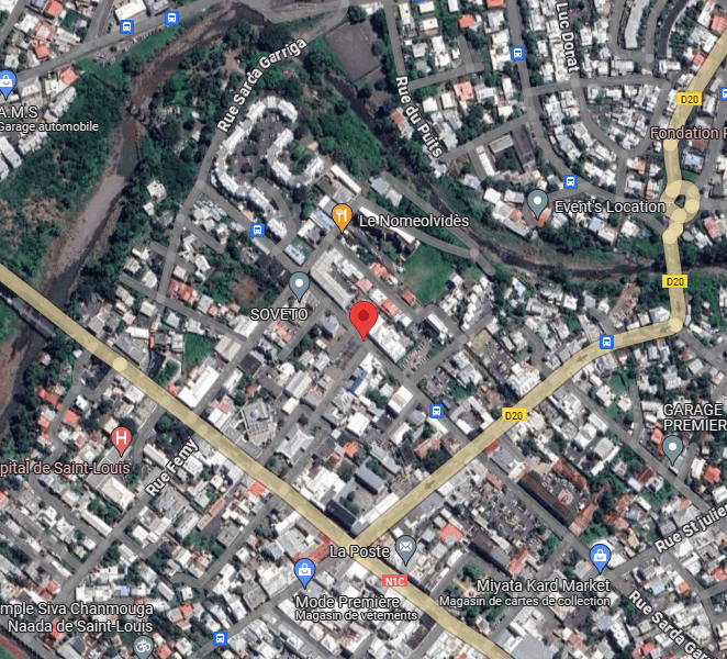Plan d'accès à Laverie des 3 Ravines à Saint-Louis, 35 Rue Sarda Garriga